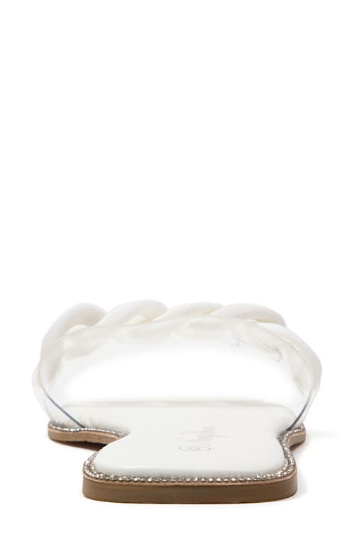 Ninety Union Women's Tampa Chain Link Vinyl Slides In White