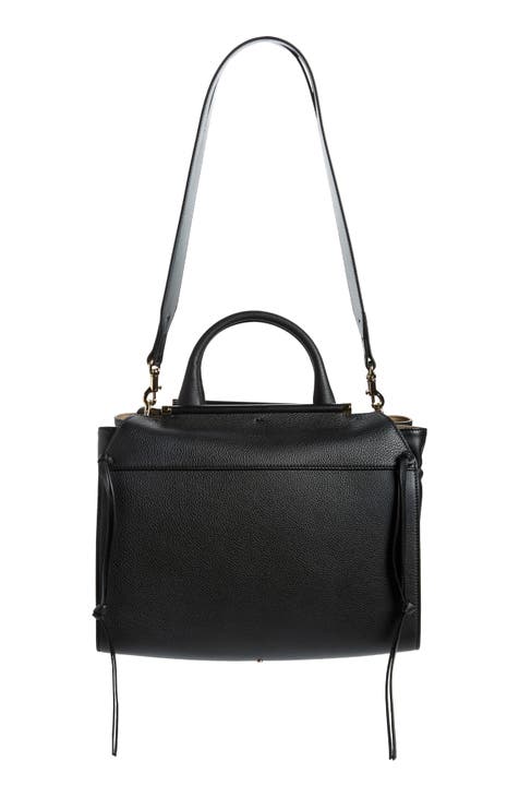 Steph Grained Leather Satchel