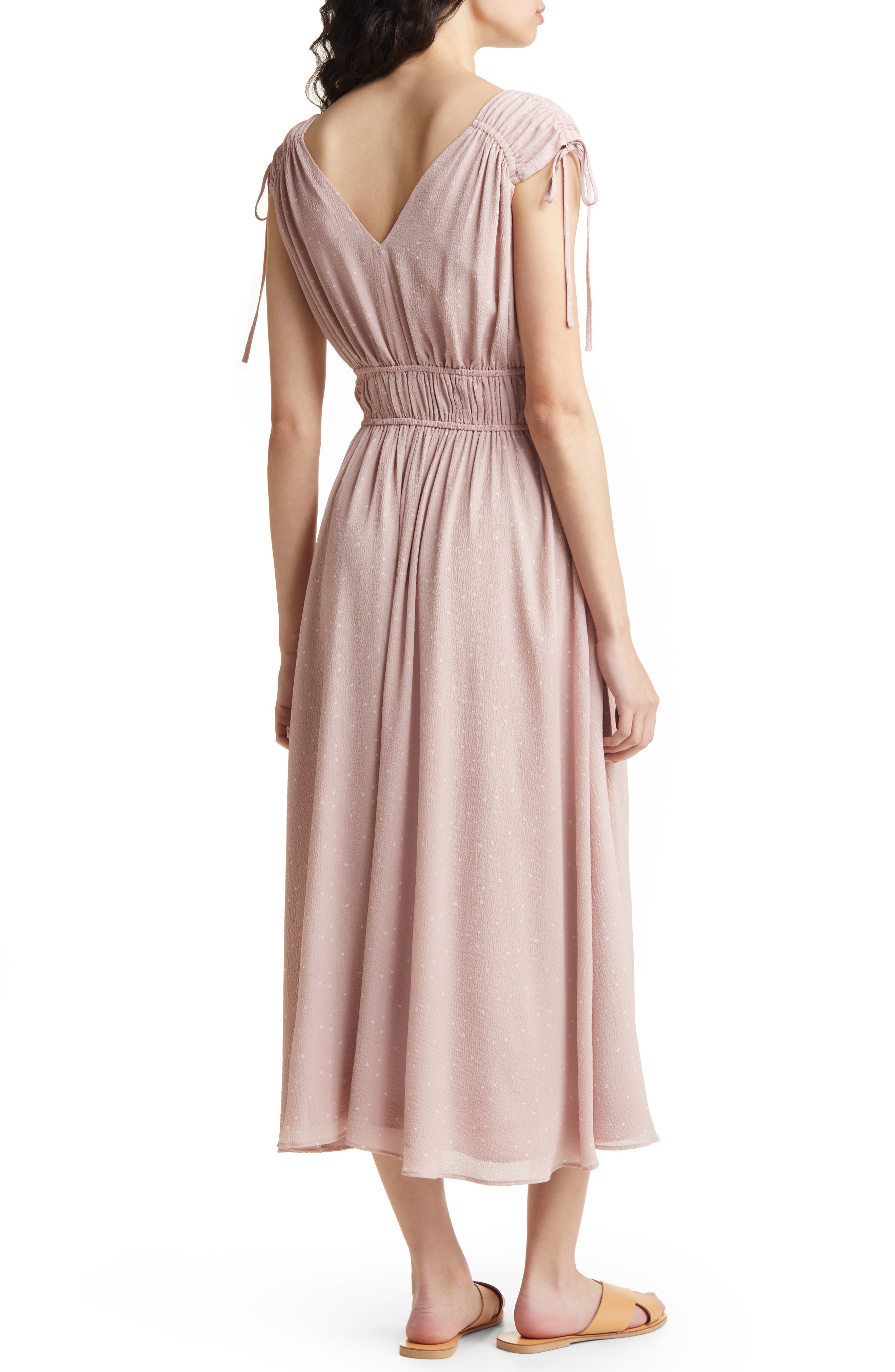 Madewell Ruched Crepe Midi Dress 
