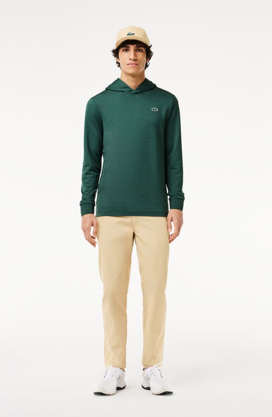 Shop Lacoste Double Face Golf Hoodie In Iwg Sinople Chine