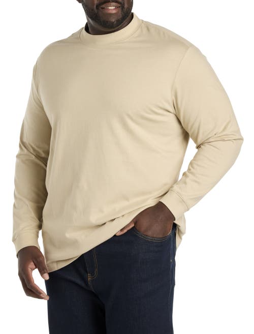 Harbor Bay By Dxl Moisture-wicking Long-sleeve Shirt In White Pepper