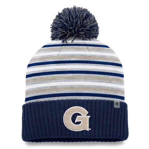 Men's Top of the World Navy Georgetown Hoyas Dash Cuffed Knit Hat with Pom
