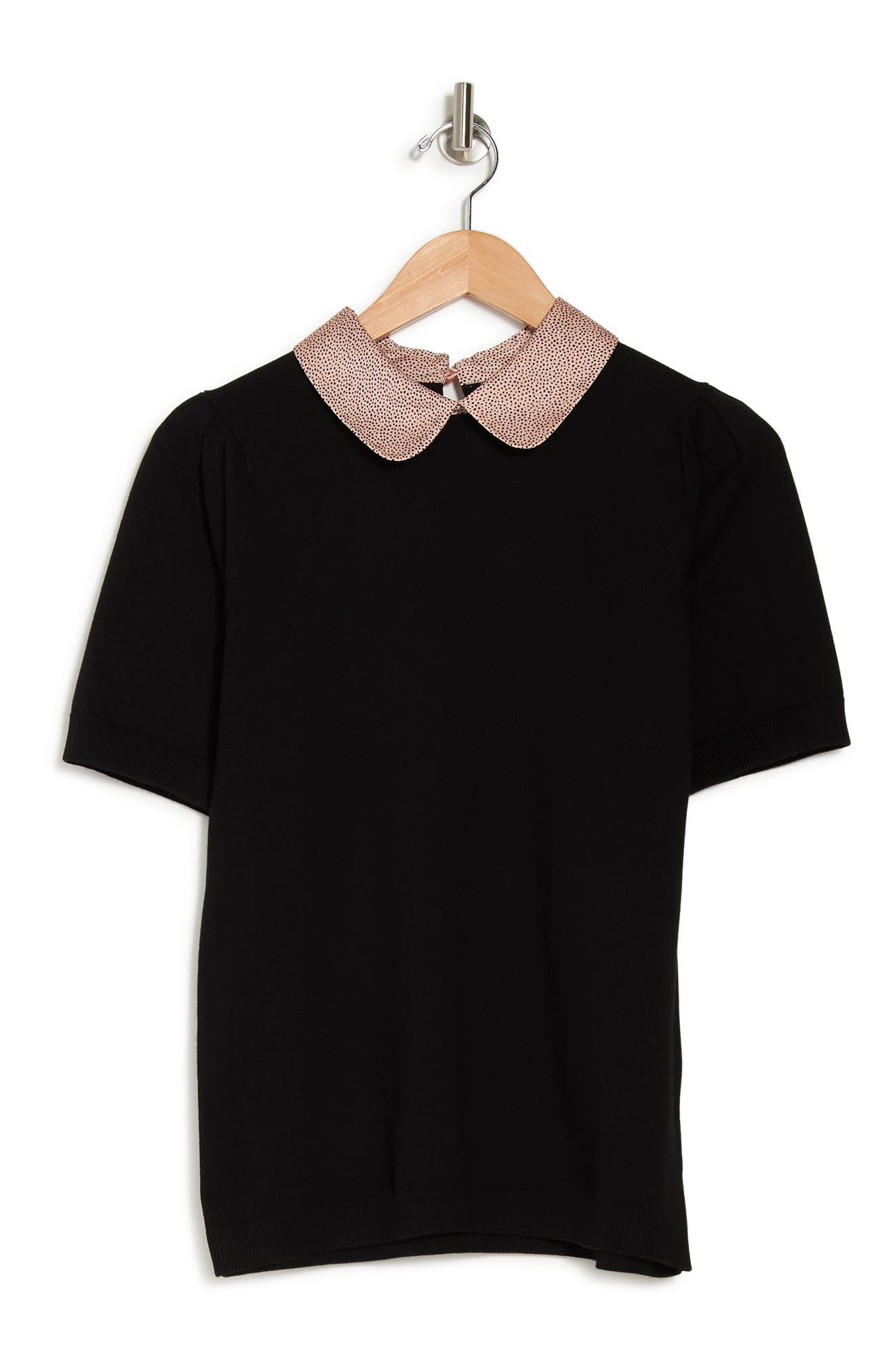Adrianna Papell Hammered Satin Collar 
