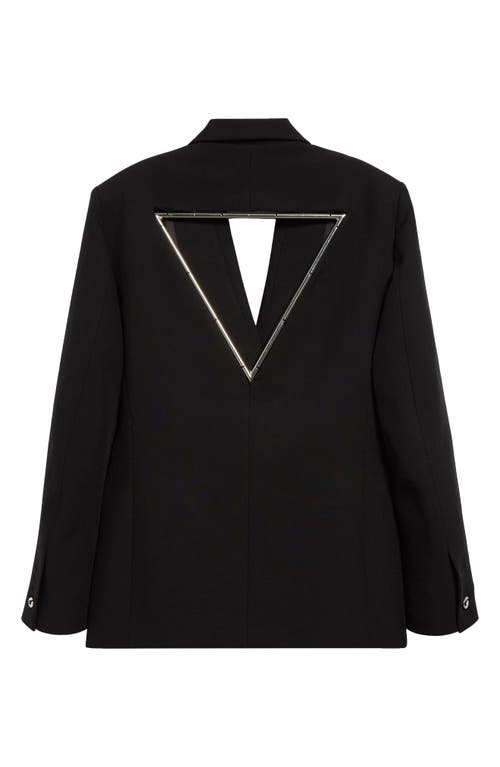 Shop Coperni Triangle Cutout Oversize Blazer In Black