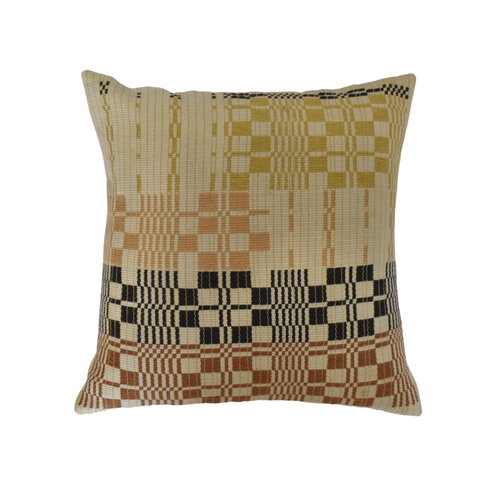 Heirloom Naga Lanjon Handwoven Pillow In Brown