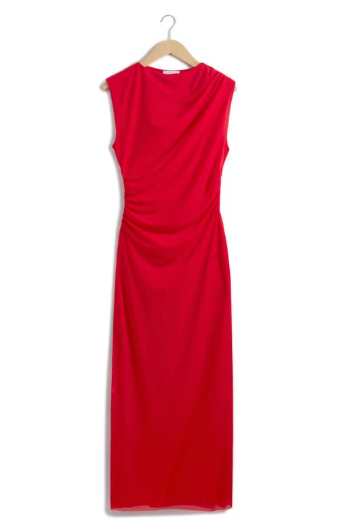 Shop & Other Stories Sleeveless Mesh Dress In Red Bright