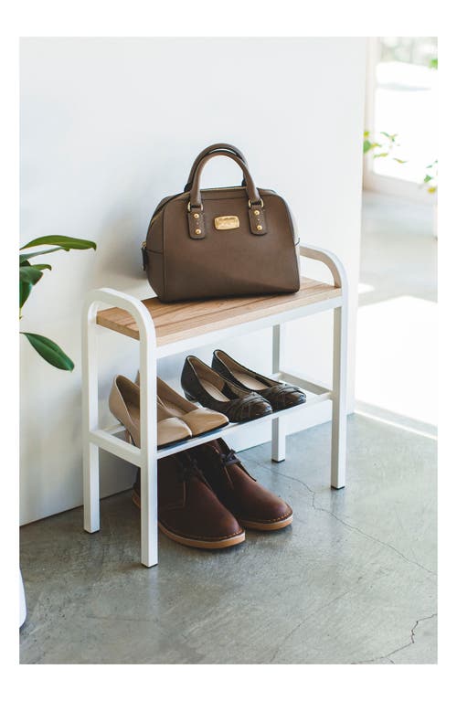 Yamazaki Bench Shoe Rack In White