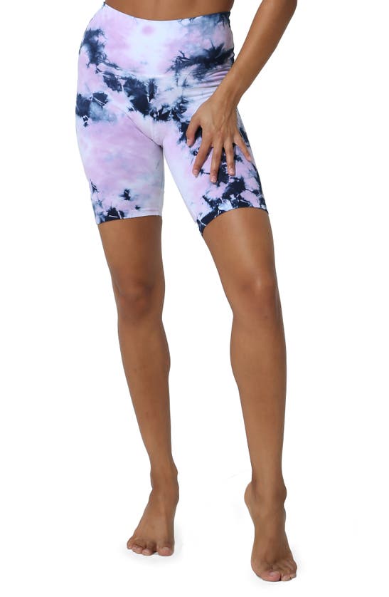 ELECTRIC & ROSE TIE DYE BIKER SHORTS,AWLG17-EPI