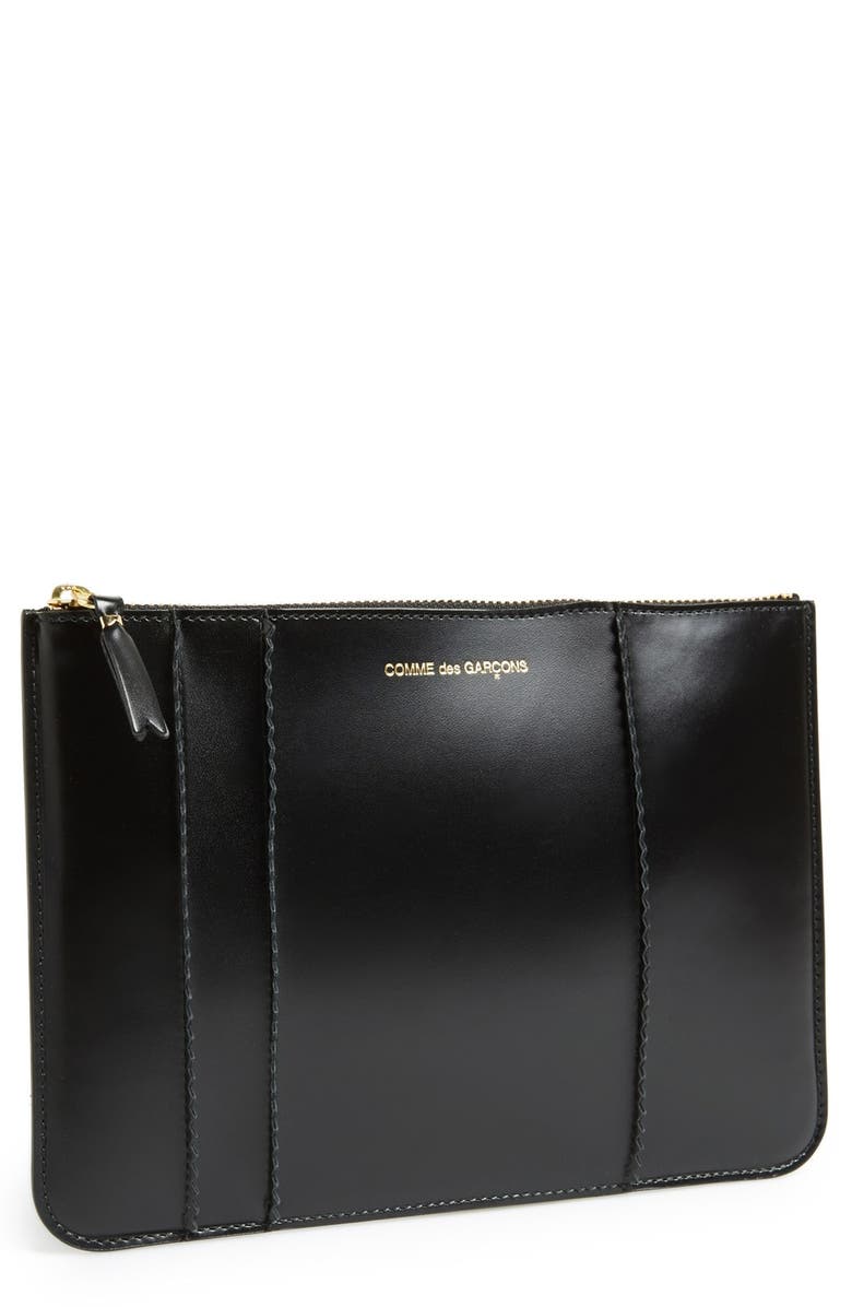 Comme des Garçons 'Large Raised Spike' Leather Zip-Up Pouch | Nordstrom
