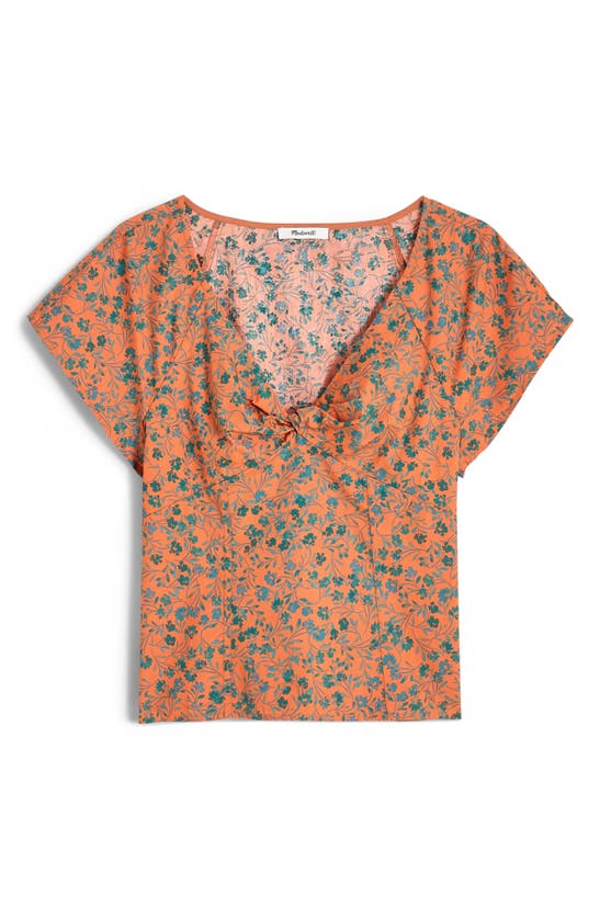 Shop Madewell Amari Twist Detail Top In Sunset Haze