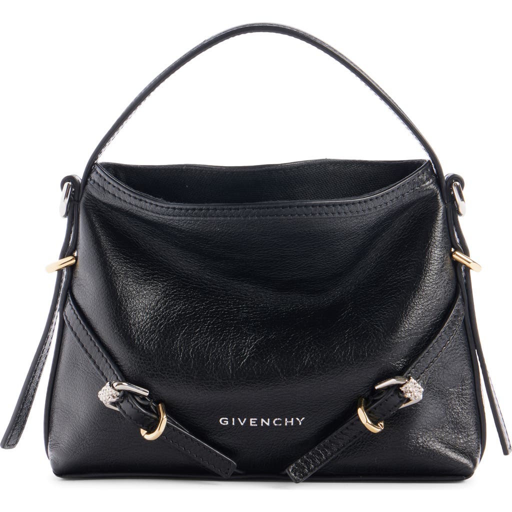 Givenchy Black Voyou S Bag Silver Logo Zip In Black