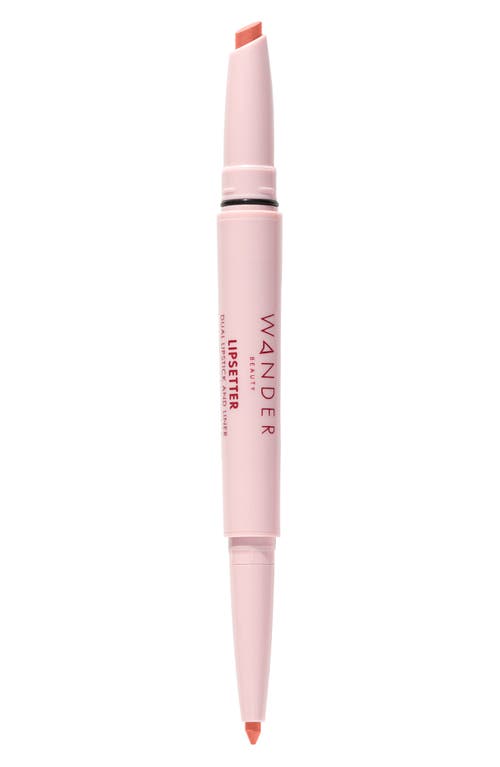 Shop Wander Beauty Lipsetter Dual Lipstick & Liner In Ticket To Tawny