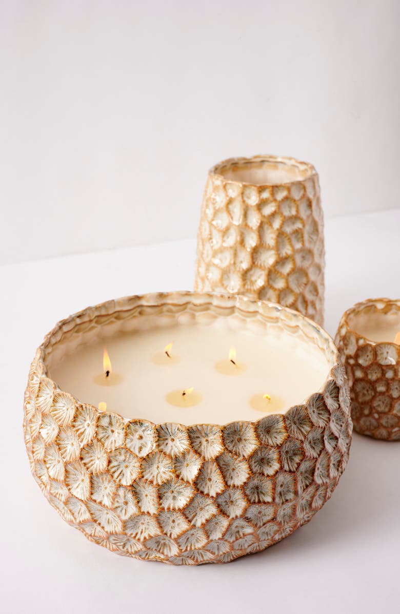 ANTHROPOLOGIE HOME Large Honeycomb Scented Candle, Alternate, color, TONKA AND TOBACCO LEAF