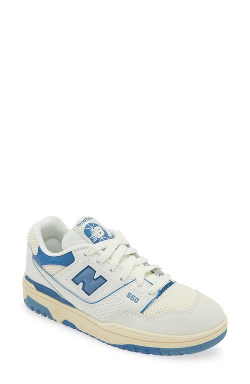 Shop New Balance 550 Basketball Sneaker In Heron Blue/sea Salt