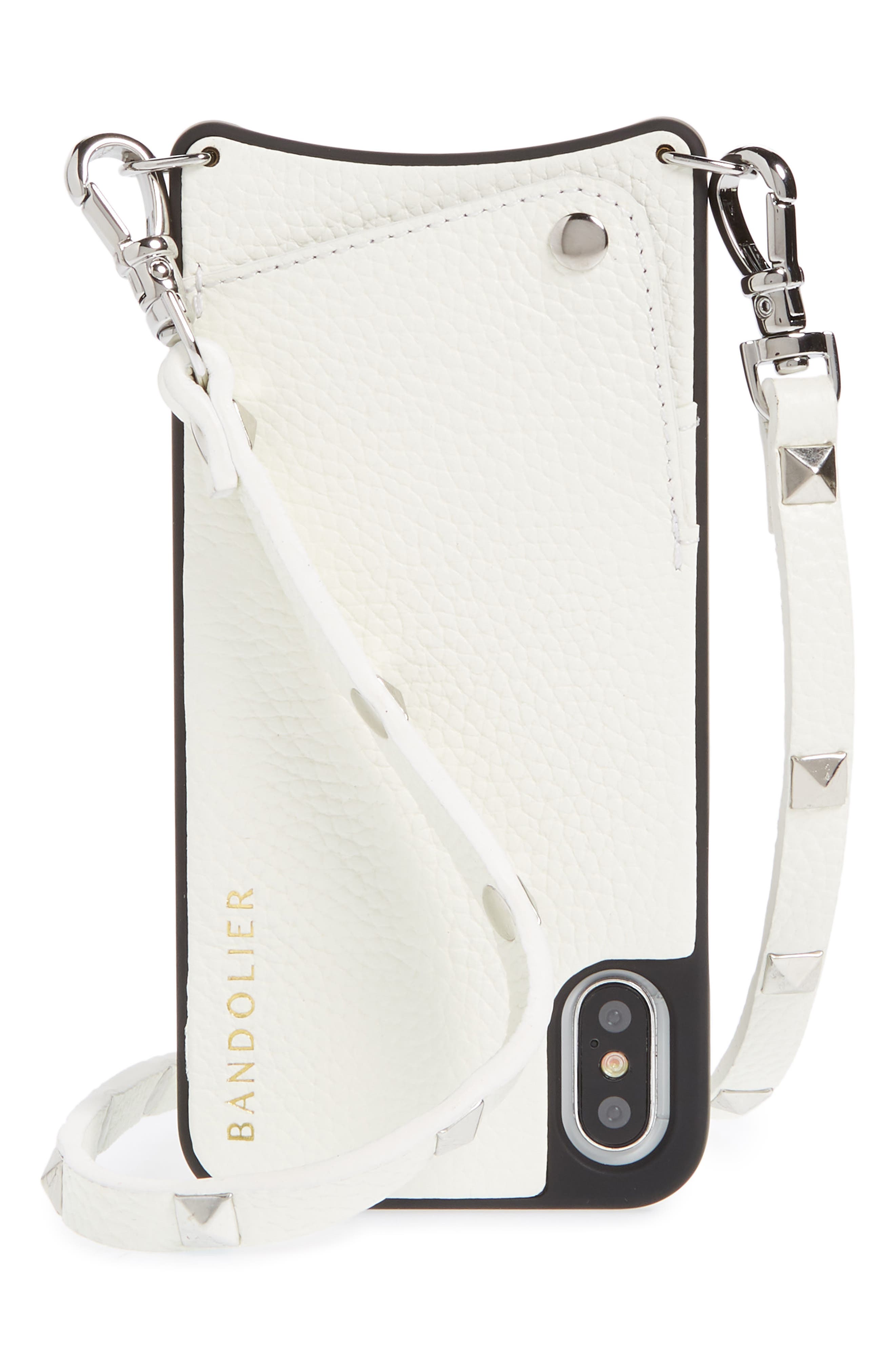 Bandolier Sarah Leather iPhone X/Xs Crossbody Case Nordstrom