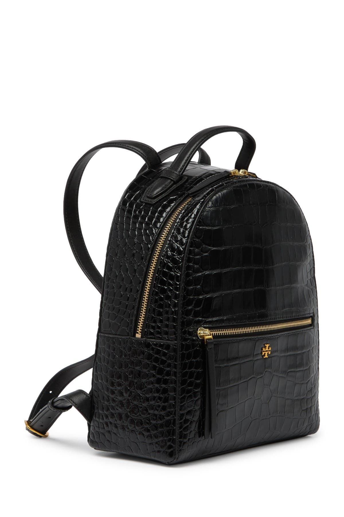 tory burch croc embossed mini backpack