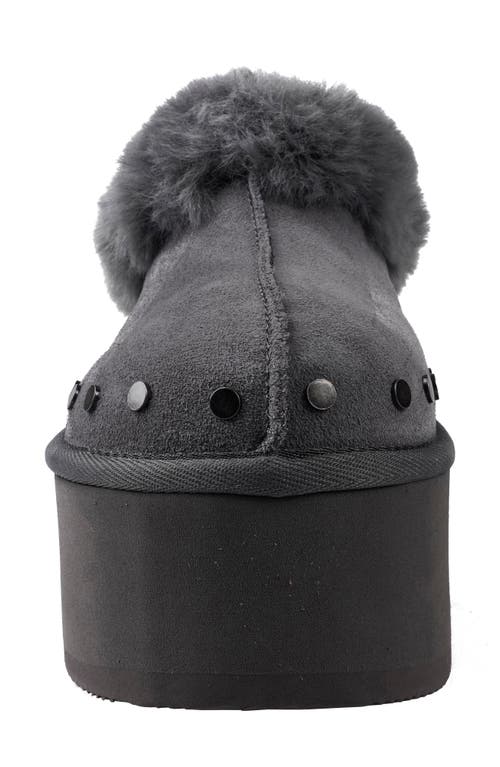 Candies Candie's Sabi Faux Fur Platform Clog In Grey