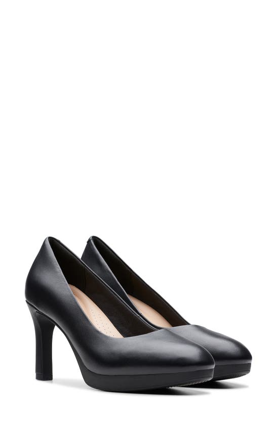Clarks Women's Ambyr 2 Braley High-heel Platform Pumps In Black Leather