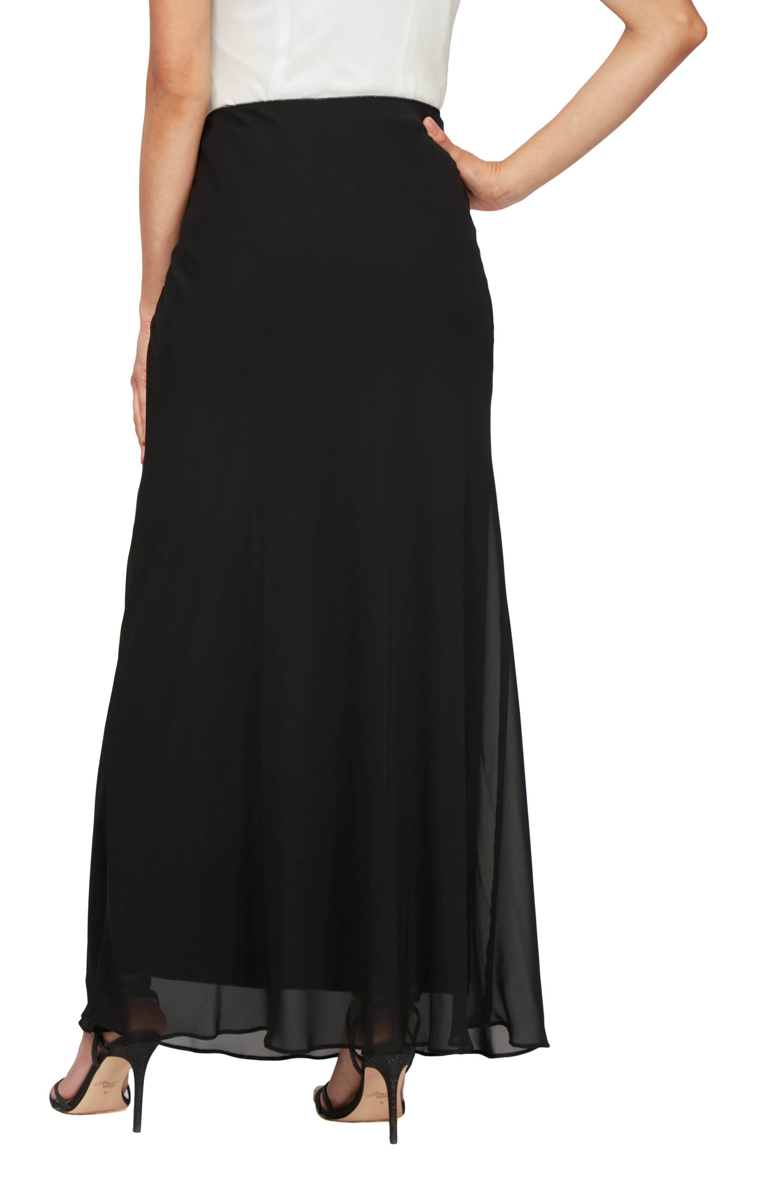 alex evenings chiffon skirt