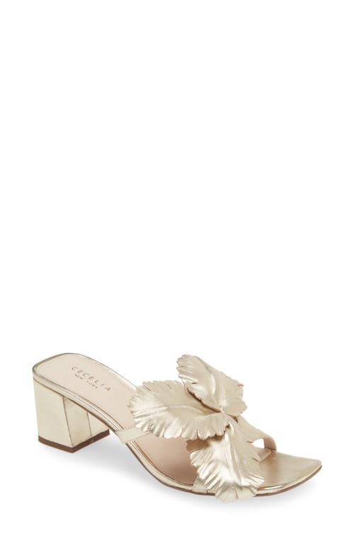 Happy Leather Sandal in Soft Gold