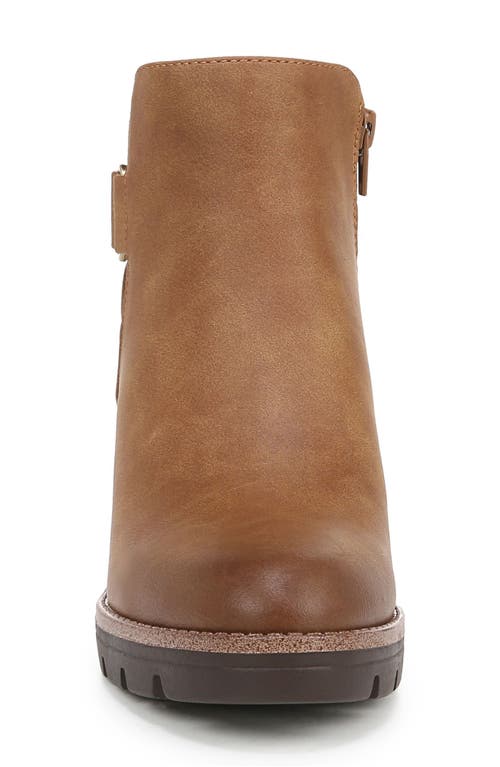 Naturalizer Veeda Waterproof Booties In Chestnut Brown Faux Leather