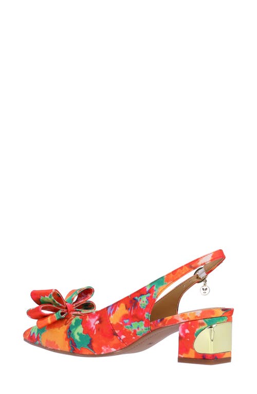 J. Reneé Kimma Slingback Pointed Toe Pump In Orange/red