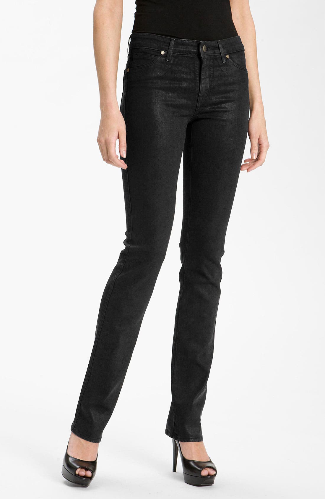 CJ by Cookie Johnson 'Faith' Wax Coated Straight Leg Stretch Jeans