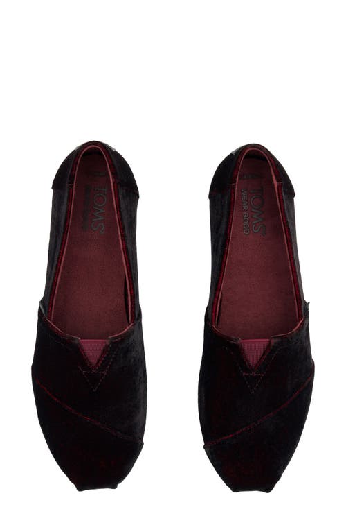 Shop Toms Alpargata Classic Slip-on In Dark Red