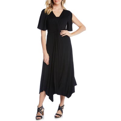 Karen Kane Asymmetrical Twist Front Dress, Black