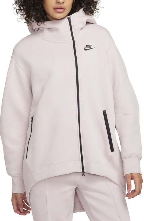 Nike Sportswear Tech Fleece Zip Hoodie In Platinum Violet/black