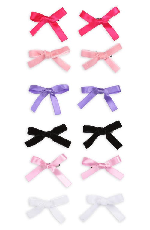 Capelli New York Kids' Assorted 12-Pack Bow Barrettes in Fuchsia at Nordstrom