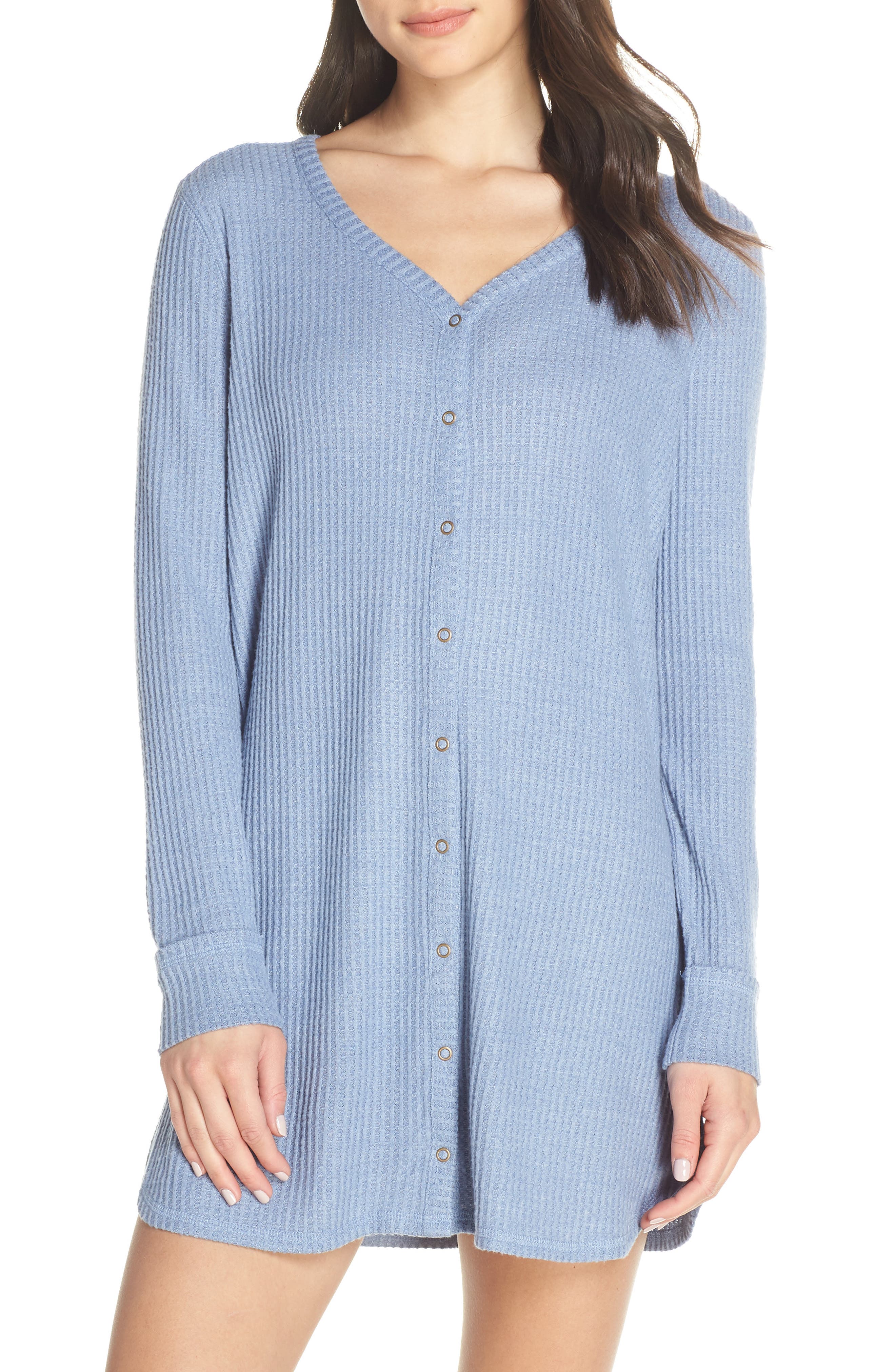 Make + Model Thermal Nightshirt, Blue