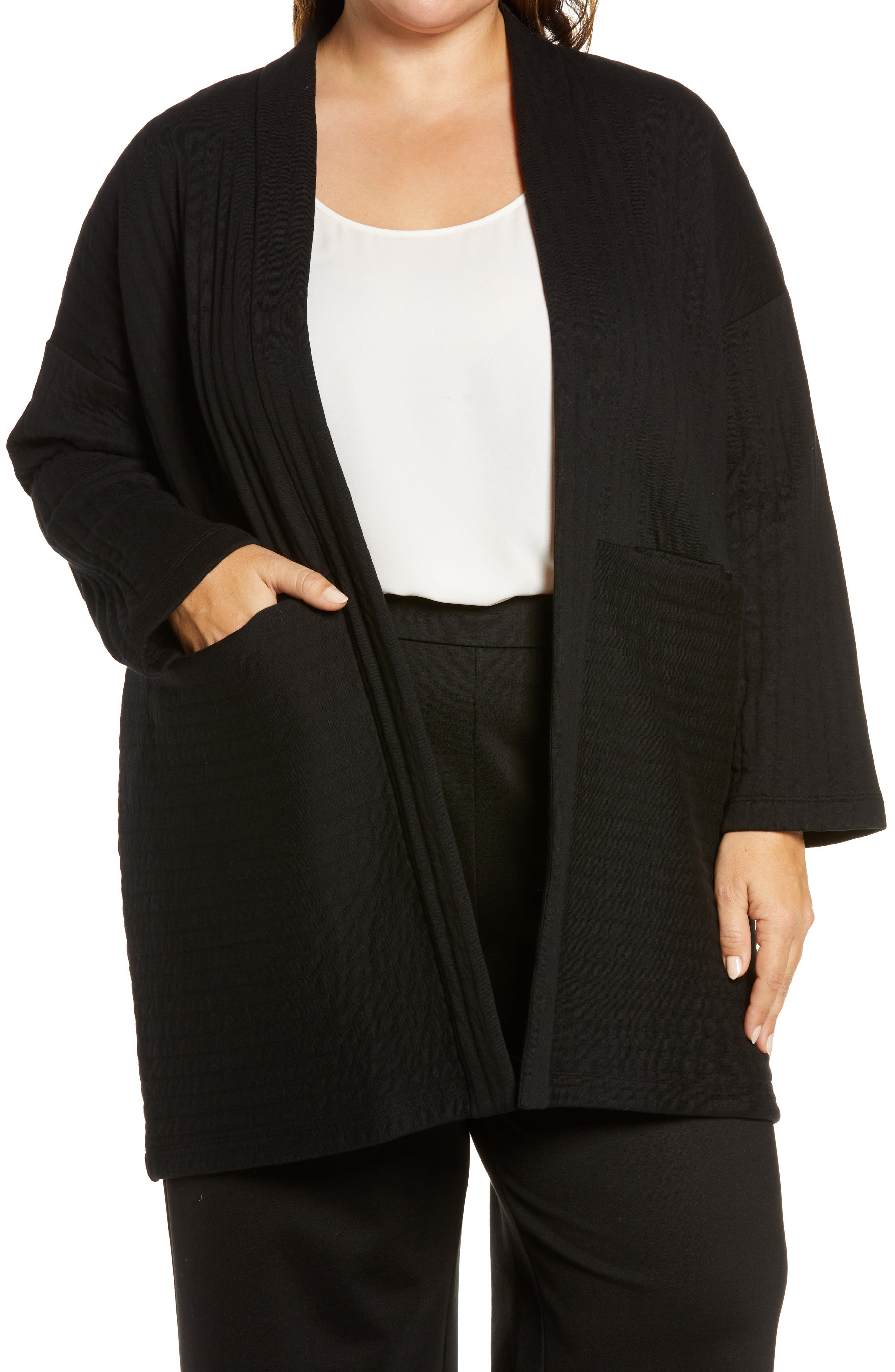 eileen fisher plus size coats