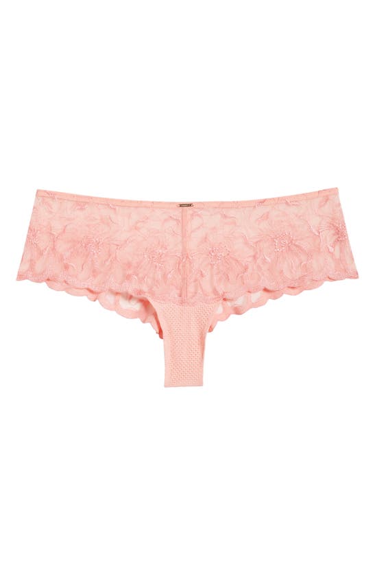 Shop Chantelle Lingerie Fleurs Hipster Tanga In Candlelight Peach