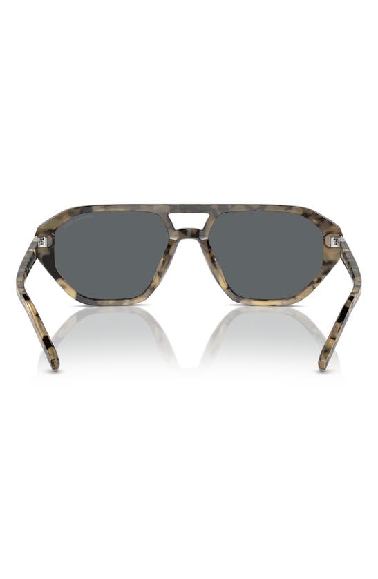 Michael Kors Zurich 57mm Aviator Sunglasses In Black Grey