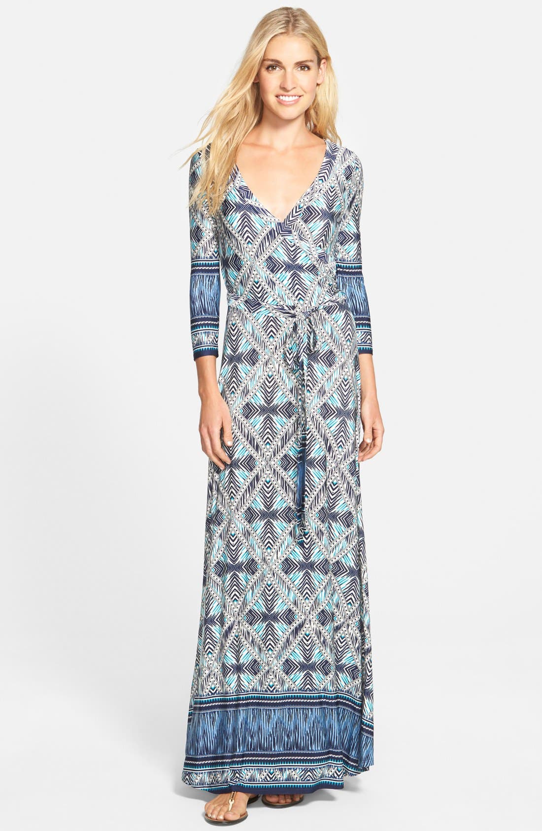 West Kei Three Quarter Sleeve Maxi Dress Nordstrom