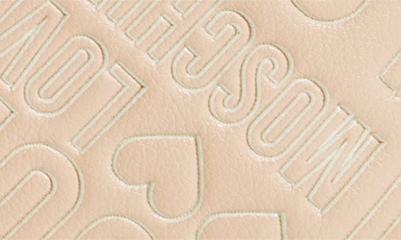Shop Love Moschino Borsa Embossed Logo Crossbody Bag In Nude