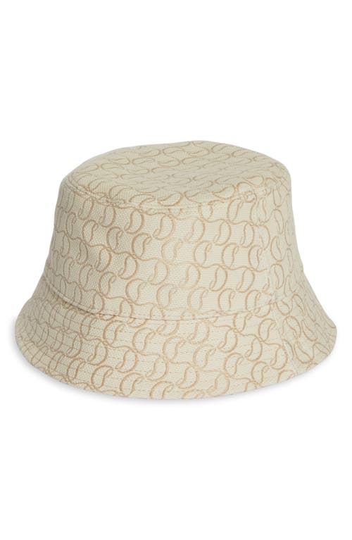 Bobino Monogram Toille Jacquard Bucket Hat in Natural