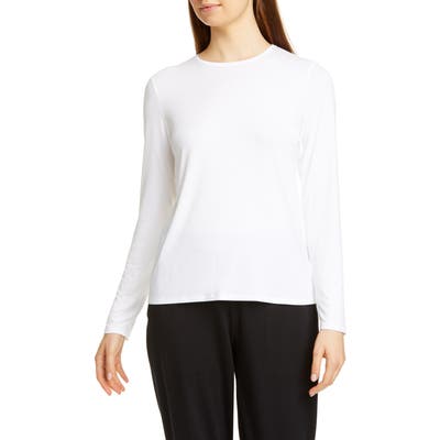 Eileen Fisher Crewneck Tee, White
