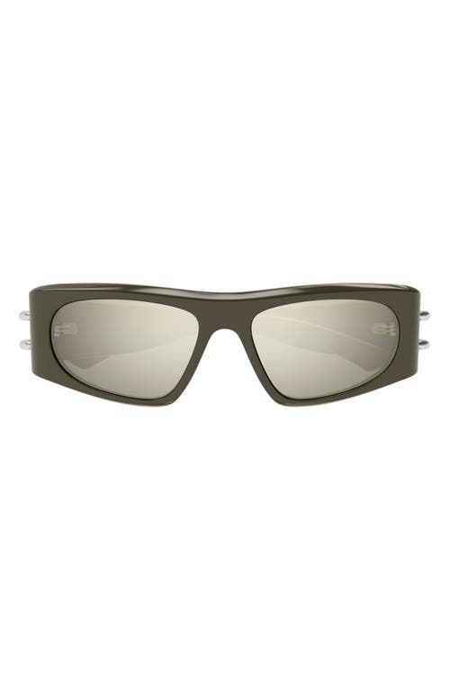 Shop Alexander Mcqueen 53mm Rectangular Sunglasses In Brown