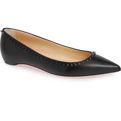 Christian Louboutin Anjalina Spike Flat - Black