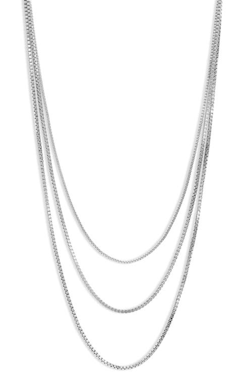 Nordstrom 3-Tier Layered Necklace in Rhodium at Nordstrom