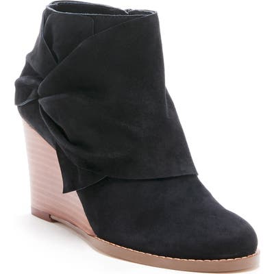 Sole Society Pegie Wedge Bootie, Black
