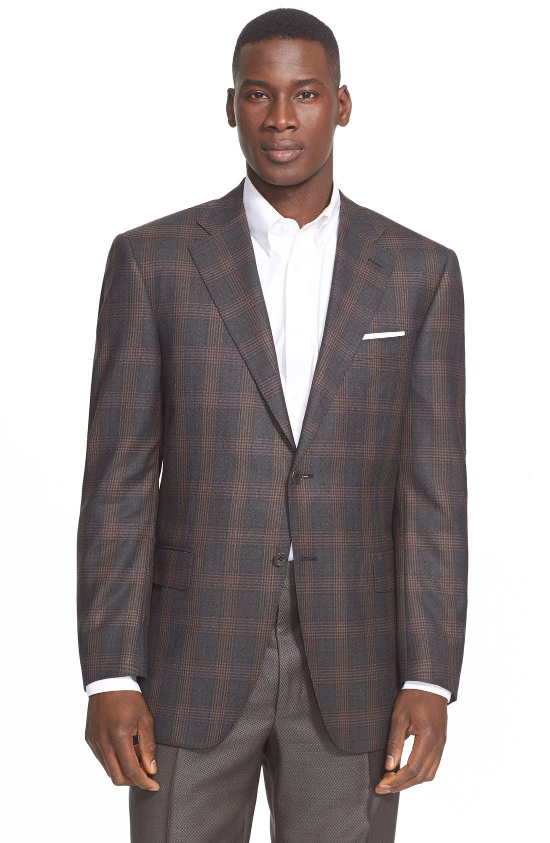 Canali Classic Fit Plaid Wool Sport Coat Nordstrom