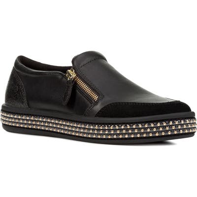 Geox Leelu Slip-On Sneaker, Black