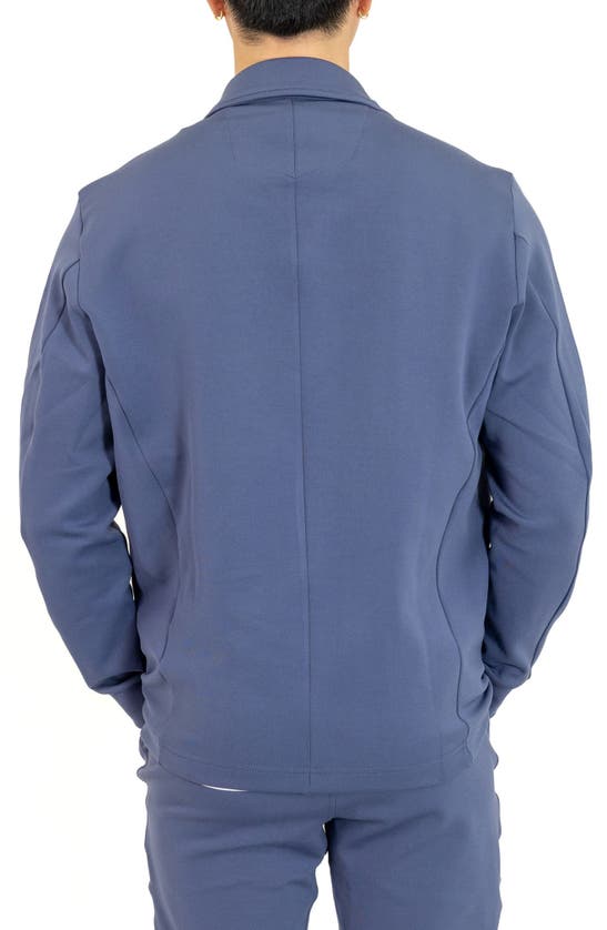 Shop Pino By Pinoporte Stretch Cotton Blend Jacket In Blue