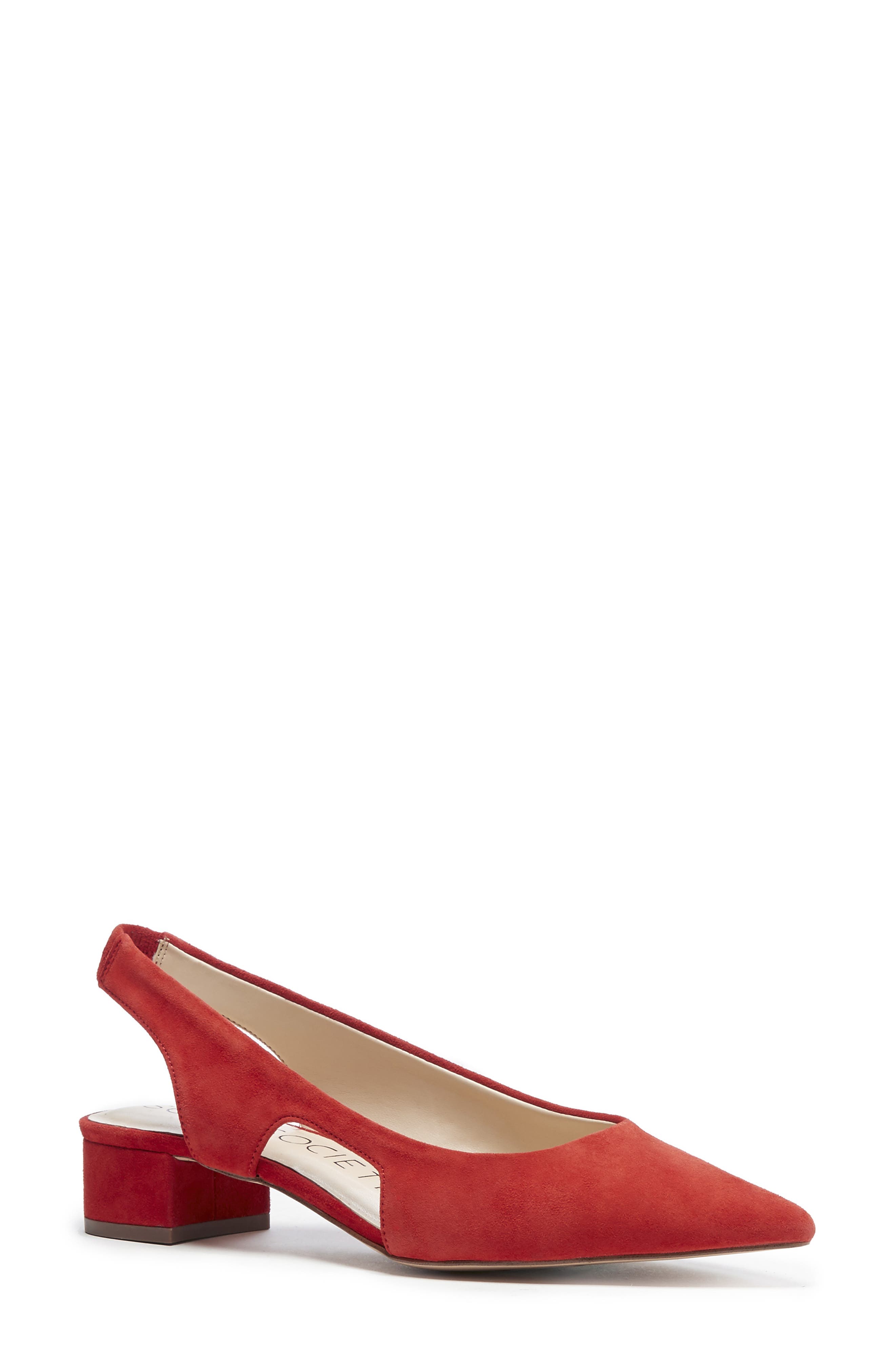 Sole Society Manalynn Cutout Slingback Pump- Red