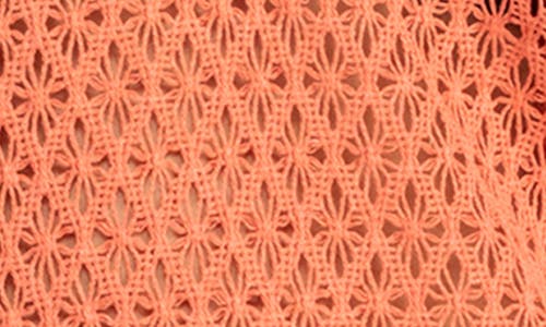 Roxy Love Coastline Open Stitch Cover-up Dress In Apricot Brandy