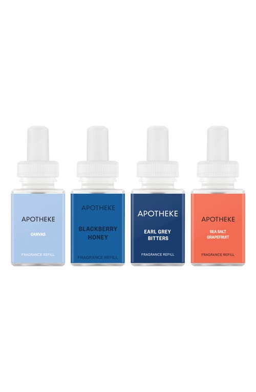 Pura X Apotheke 4-pack Diffuser Fragrance Refills In Blue