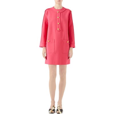 Gucci Compact Jersey Shift Dress, Pink
